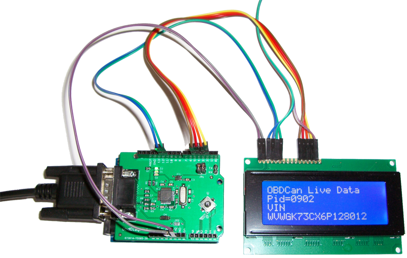 OBD-CAN OBD-2 Shield für Arduino mit LCD Display