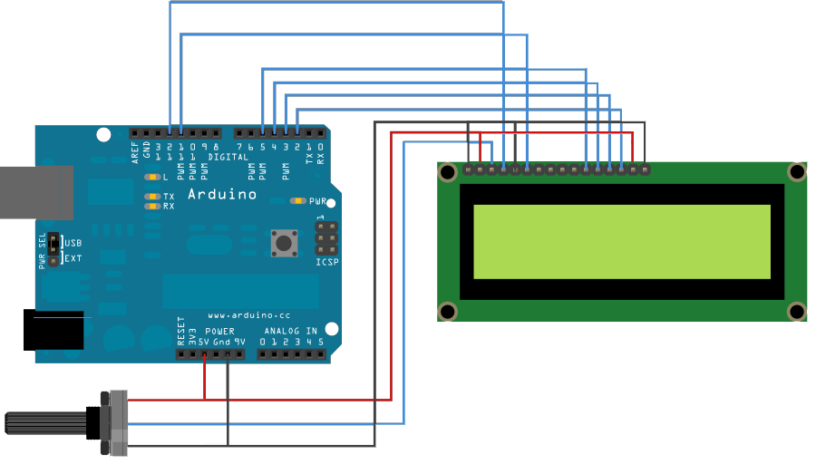 OBD-CAN OBD-2 Shield für Arduino mit LCD Display Diagram